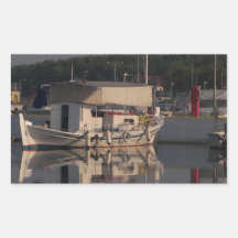 Small Fishing Boat Rectangular Sticker