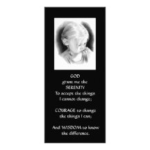 SMALL GIRL: PENCIL  ART: SERENITY PRAYER FULL COLOR RACK CARD
