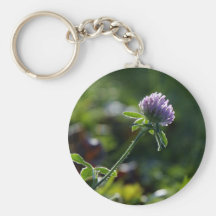 Small Growing Purple Dahlia Key Chain