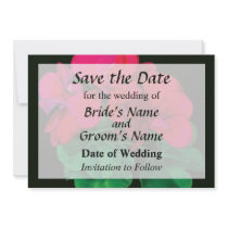 Small Magenta Geranium Personalized Invite