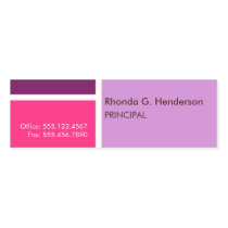Small modern colour block purple professional business cards
