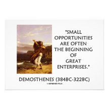 Small Opportunities Often Beginning Great Quote Custom Invite