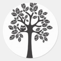 Small Owl in a Big Tree Stickers