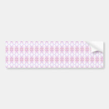 Small Pink Flower Pattern. White & Lilac. Bumper Stickers