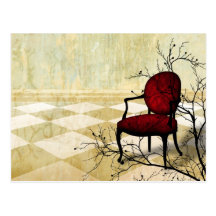 Small Royal Chair with Branches Postcards