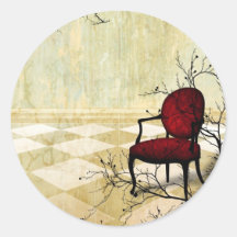 Small Royal Chair with Branches Sticker