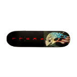 small_skull-flag_plate7, black, skull skate board deck