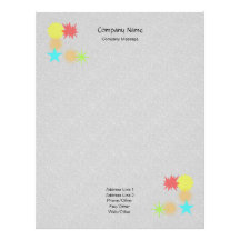 Small Stones Retro Stars Stationery Custom Letterhead