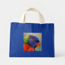 Small Tote - Royal Blue Rainbow Lorikeet Bags