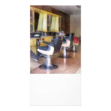 Small Town Barber Shop Personalized Photo Card