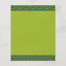 small turquoise green circles personalized flyer