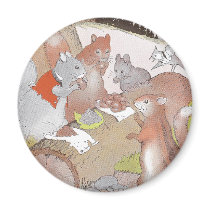 Small Woodland Animals Share a Feast