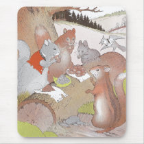 Small Woodland Animals Share a Feast