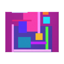 Small World Purple Gallery Wrap Canvas