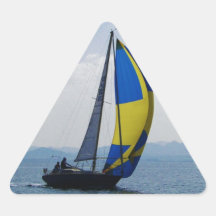Small yacht big spinnaker. sticker