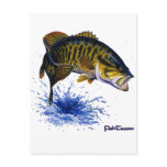 Smallmouth Bass leaping Postcard