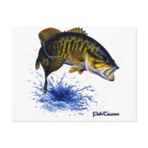 Smallmouth Bass leaping Postcards