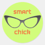 Smart Chick Geek Eyeglasses Stickers