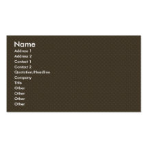 Smart dark brown flower with wavy petals on rough business card