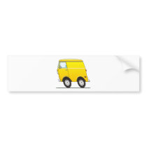 Smart Van Yellow Bumper Sticker