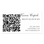 Smartfone Barcode  Salon Appointment Business Card Template