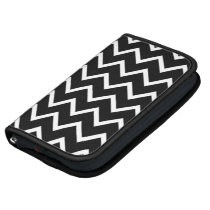 Smartphone Folio Case - Black and White Chevron planners