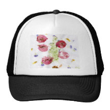 Smashed flowers craft, bougie red and green hats
