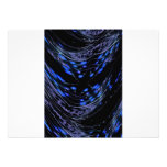Smeared line of blue floral against a black back personalized announcements