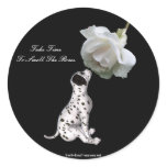 Smell Roses Puppy Rose Inspirational Sticker