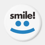 Smile - Blue Fridge Magnets