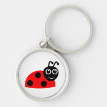 "Smile Face Ladybug" Keychain