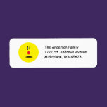 Smile Face Return Address Avery Label labels