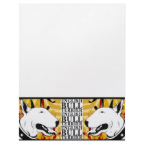 Smile for me! Bull Terrier Illustrated Letterhead Template