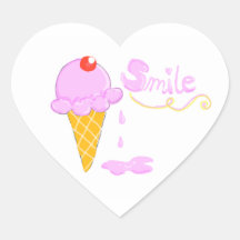 Smile Ice Cream Sticker