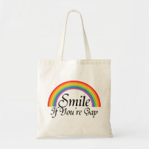 Smile If You Are Gay Tote Bags