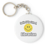 Smile If You Love a Librarian keychains