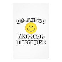 Smile If You Love A Massage Therapist Custom Stationery