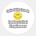 Smile If You Love An Industrial Engineer Stickers