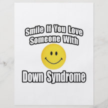 Smile If You Love Someone With Down Syndrome Flyers