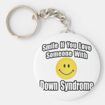 Smile If You Love Someone With Down Syndrome Keychain