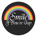 Smile if you're gay stickers