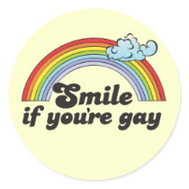 Smile if you're gay Sticker