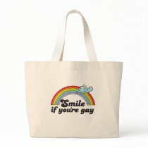 Smile if you're gay T-shirt Tote Bag