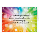 Smile Inspirational Happy Quote Star Rainbow Greeting Card