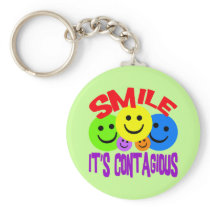 SMILE IT'S CONTAGIOUS KEY CHAINS