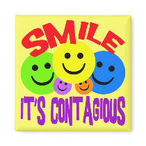 SMILE IT'S CONTAGIOUS FRIDGE MAGNETS