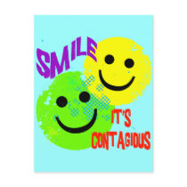 SMILE IT'S CONTAGIOUS POST CARDS