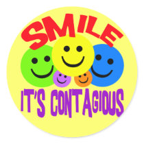 SMILE IT'S CONTAGIOUS STICKER