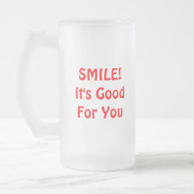 SMILE! It's Good For You. Red. Coffee Mug