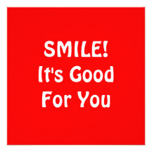 SMILE! It's Good For You. Red. Invite